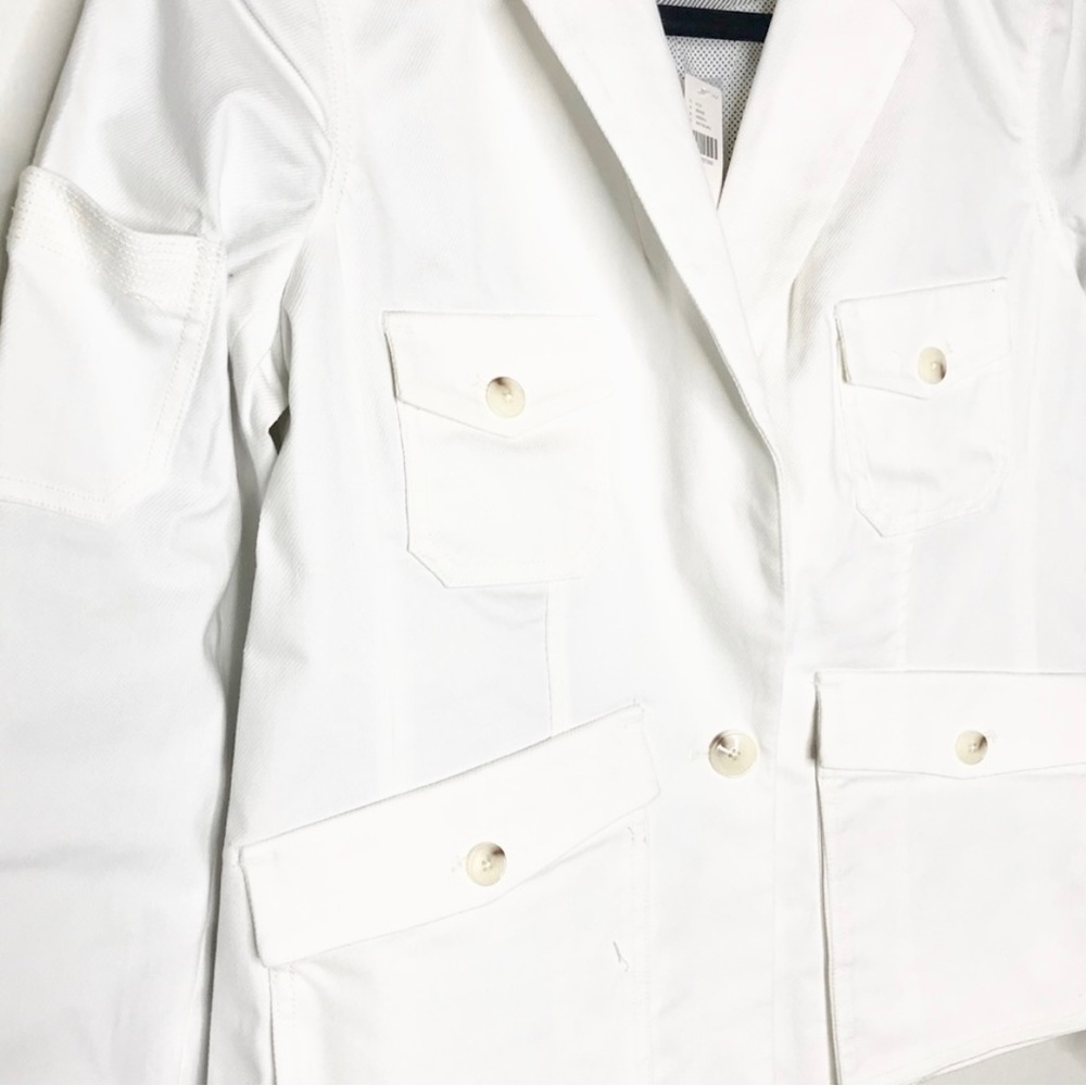 Anthropologie Neve Utility Jacket White Size 8 - Picture 7 of 9